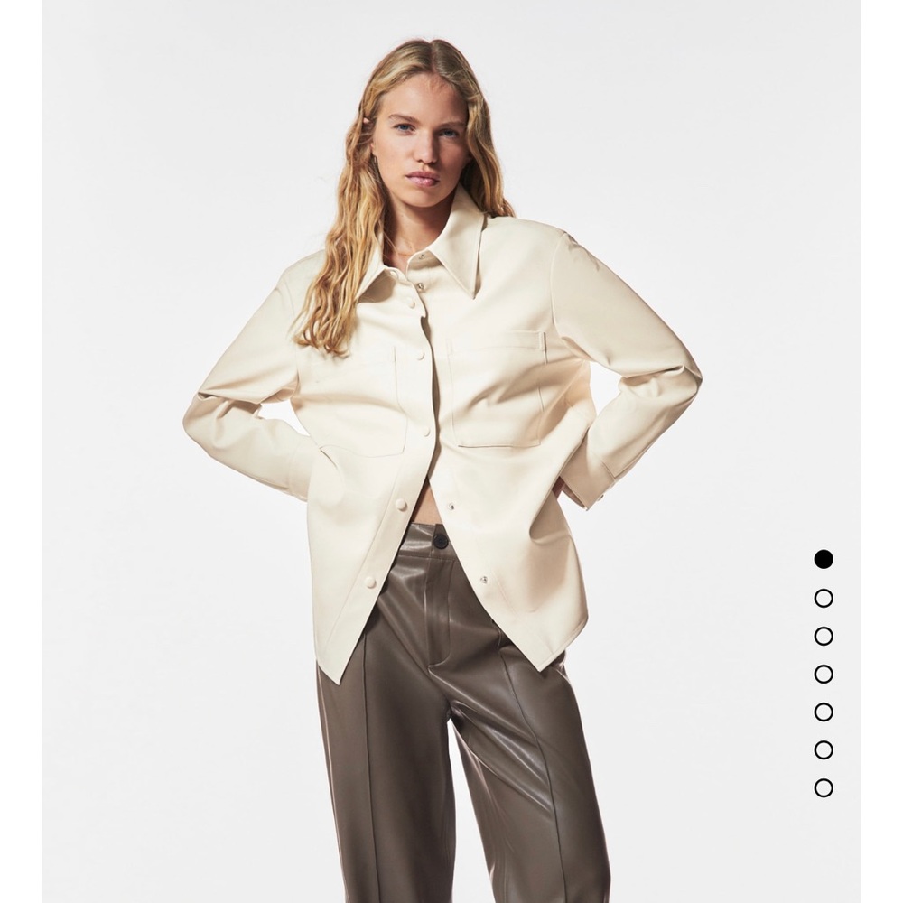 NWT Zara Faux Leather Overshirt! Never Worn!